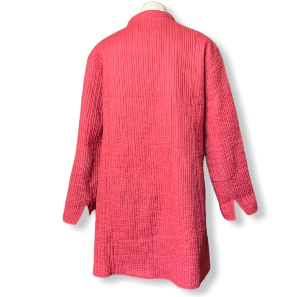 Raspberry Colored Tunic Jacket Size Xl - image 4